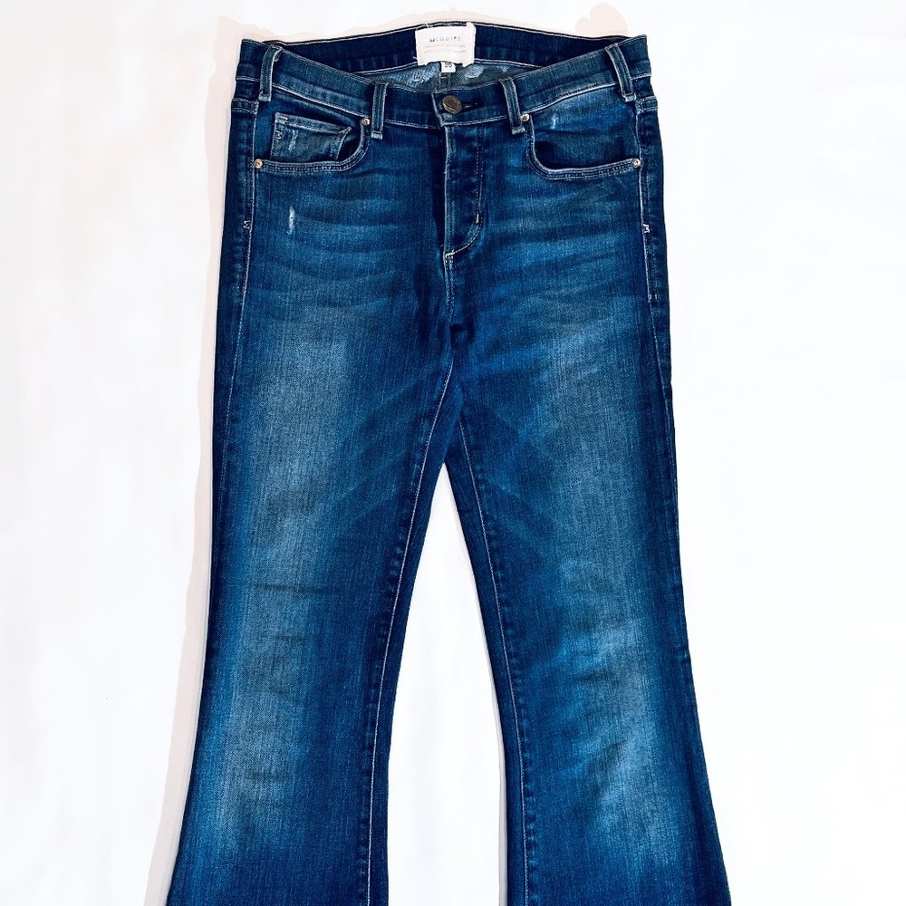 McGuire Crop Flare Jeans w/ Frayed Hem